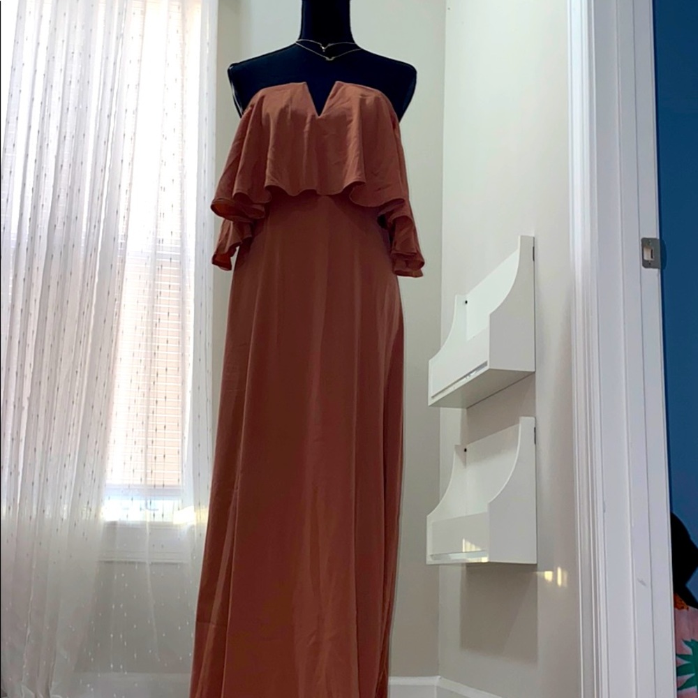 Long off the shoulder dress